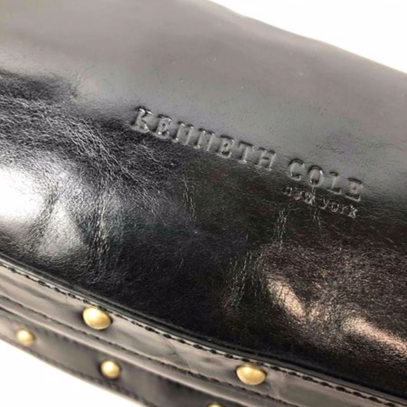 Kenneth Cole Leather Shoulder Bag Black - Picture 3 of 8